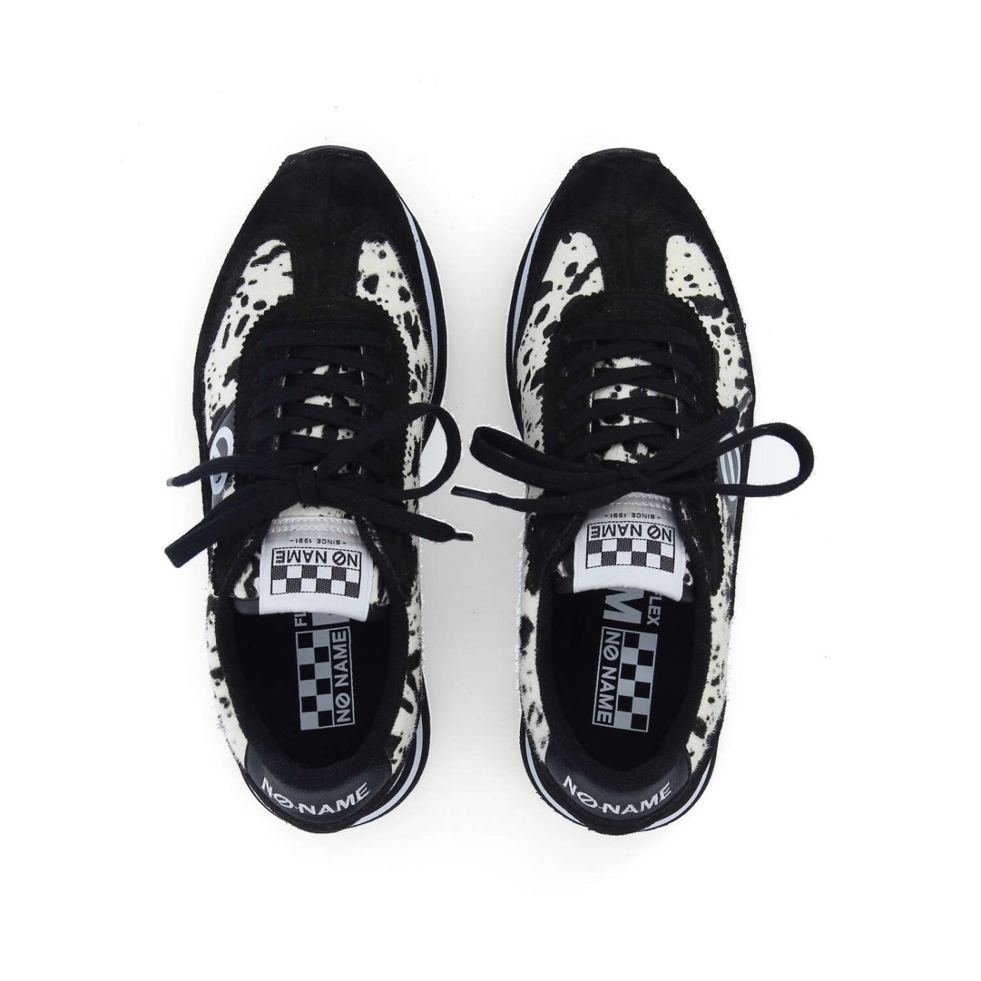 FLEX M JOGGER W - PRINT COW/SUEDE - BLANC/NOIR